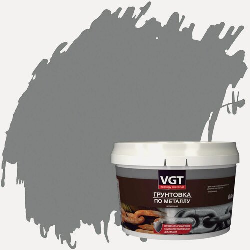 Изображение товара Грунтовка акриловая по металлу антикоррозионная ВД-АК-0301 VGT (0,6кг) серая