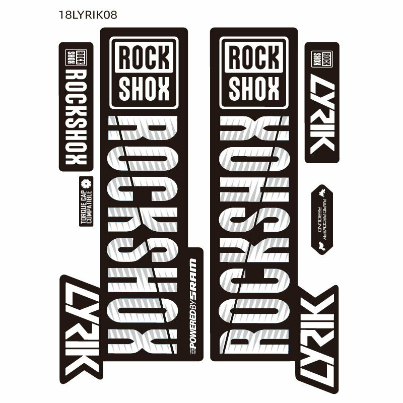 Наклейка LYRIK ROCK-SHOX, для горного велосипеда, цвет 04
