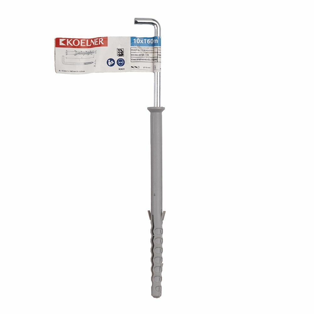 Дюбель рамный 10х160 мм с Г-крюком 7х180 мм