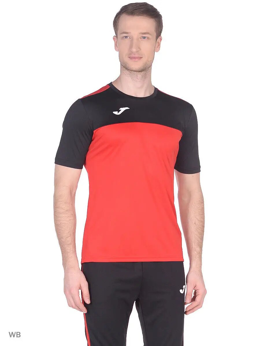 Футболка спортивная JOMA, размер M, красный/черный
