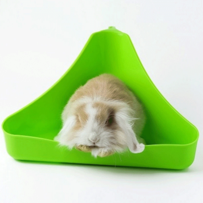 Туалет-лоток Zooexpress угловой с креплением для клетки для грызунов (33 x 19 x 18 см) Цвет в ассортименте