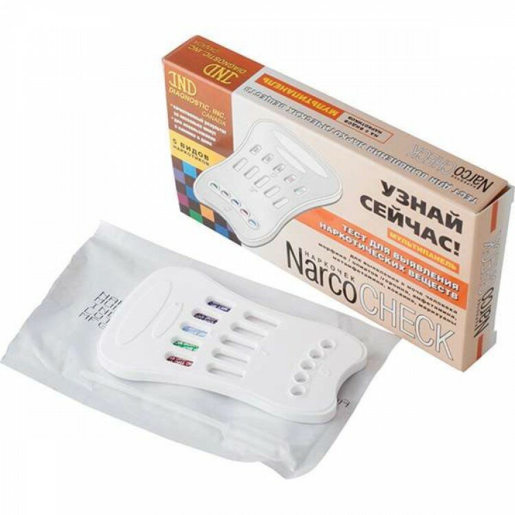 Narcocheck  Narcoscreen5  тест по моче для определения 5 видов наркотиков 20 шт