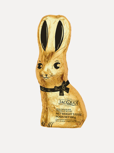 Изображение товара Фигурка JACQUOT "Золотой кролик" из молочного шоколада, Франция, 100г