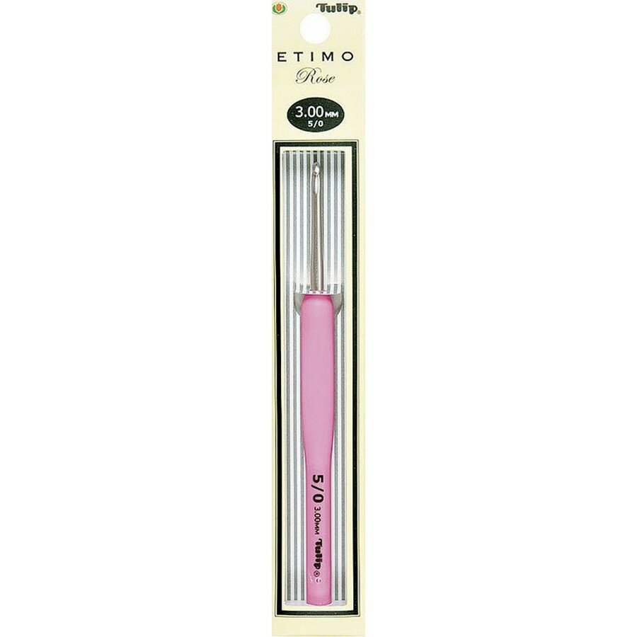 Крючок для вязания с ручкой ETIMO Rose 3мм, Tulip, TER-06e