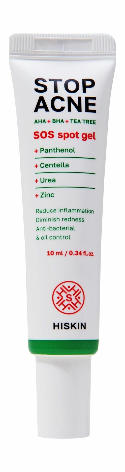 HISKIN SOS  гель точечный противовоспалительный AHA  BHA  Tea Tree 10 мл
