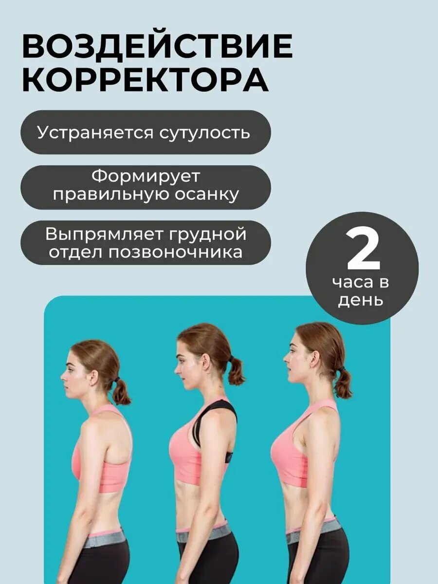 Картинки Корсет корректор осанки универсальный от сутулости женский мужской регулируемый