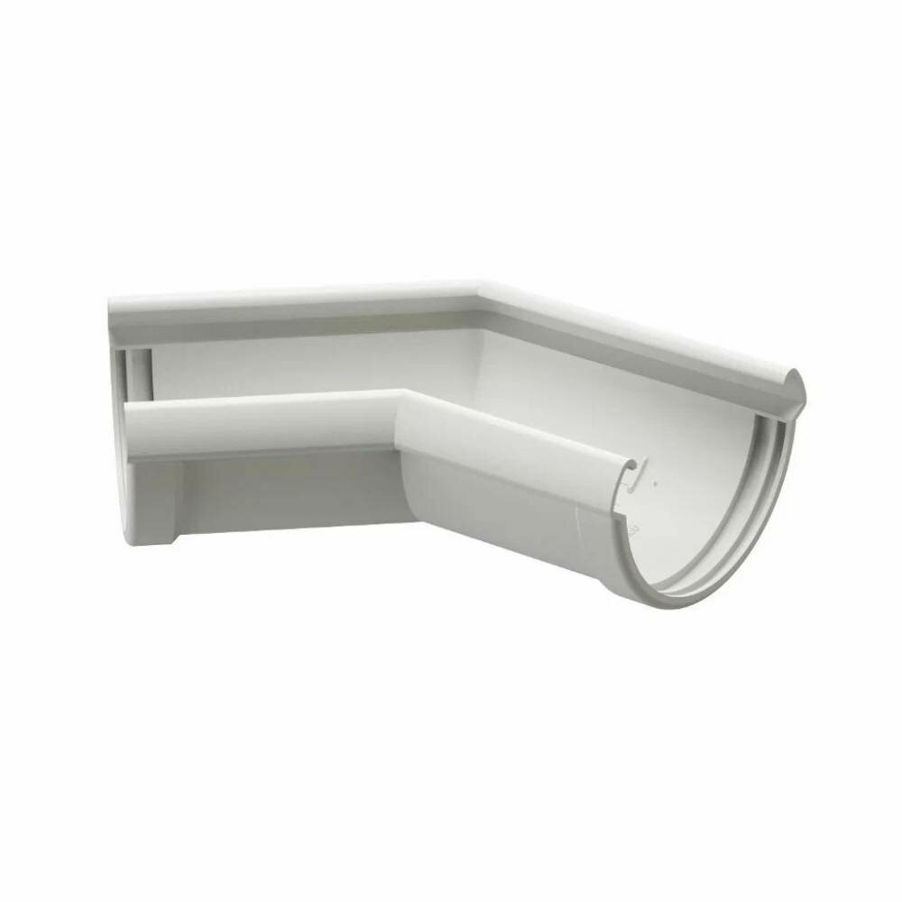 Угловой элемент водостока Docke LUX,135 градусов, пластик, пломбир