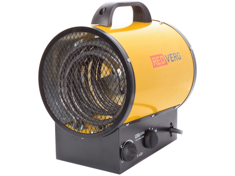 Тепловая пушка электрическая RedVerg RD-EHR5A/380 5000вт желтый/черный