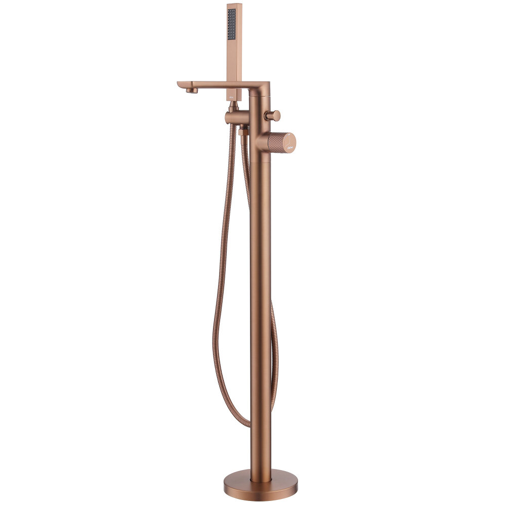 Смеситель ABBER Rund AF8715MRG напольный, розовое золото матовое