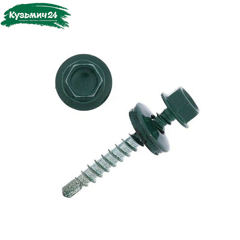 Саморез кровельный Жесть 48х35мм RAL6005 темно-зеленый 250 шт