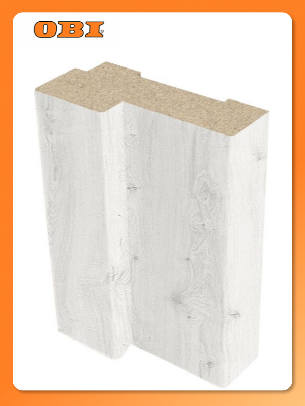 Коробка дверная квадратная 26х70 см МДФ с уплотнителем санторини белый