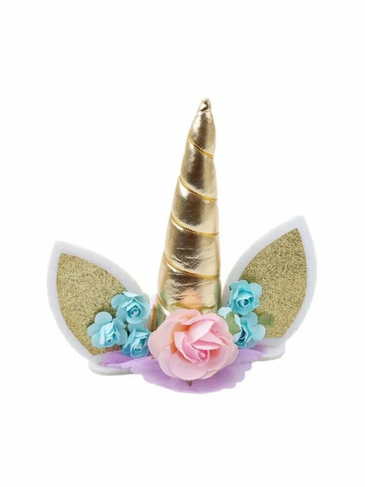 Украшение для торта enchanting unicorn, золотой