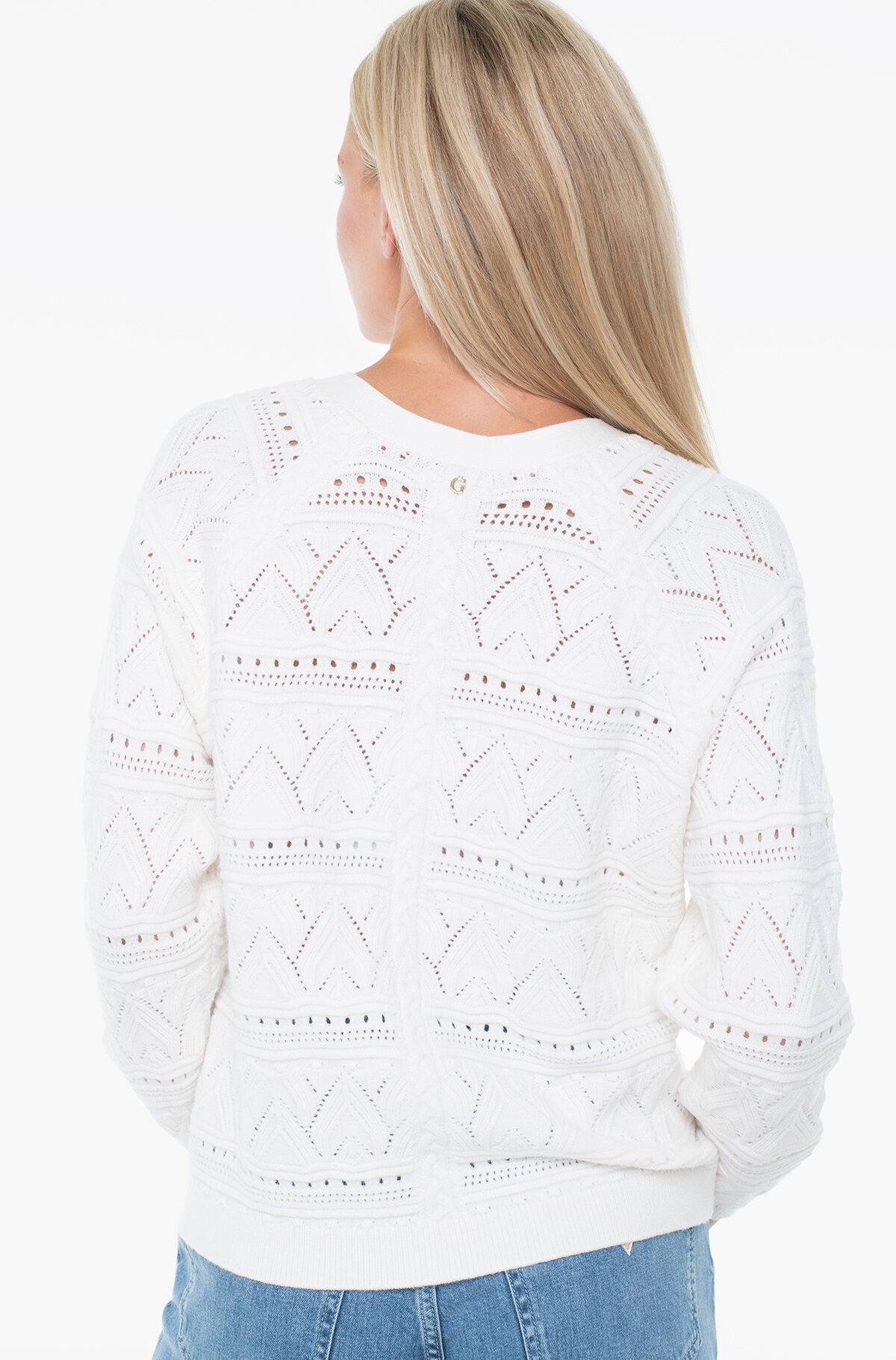 Кардиган GUESS, размер L, белый — фото 1