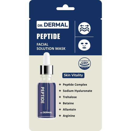 Dr.dermal FACIAL SOLUTION Маска для лица Peptide, с пептидами, 25 мл