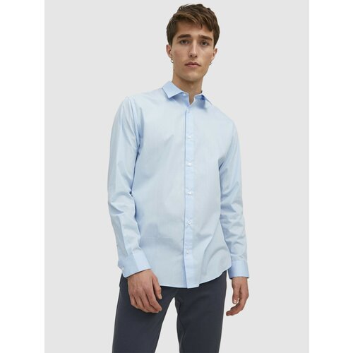 Рубашка Jack & Jones, размер M, синий рубашка dehnbares jack
