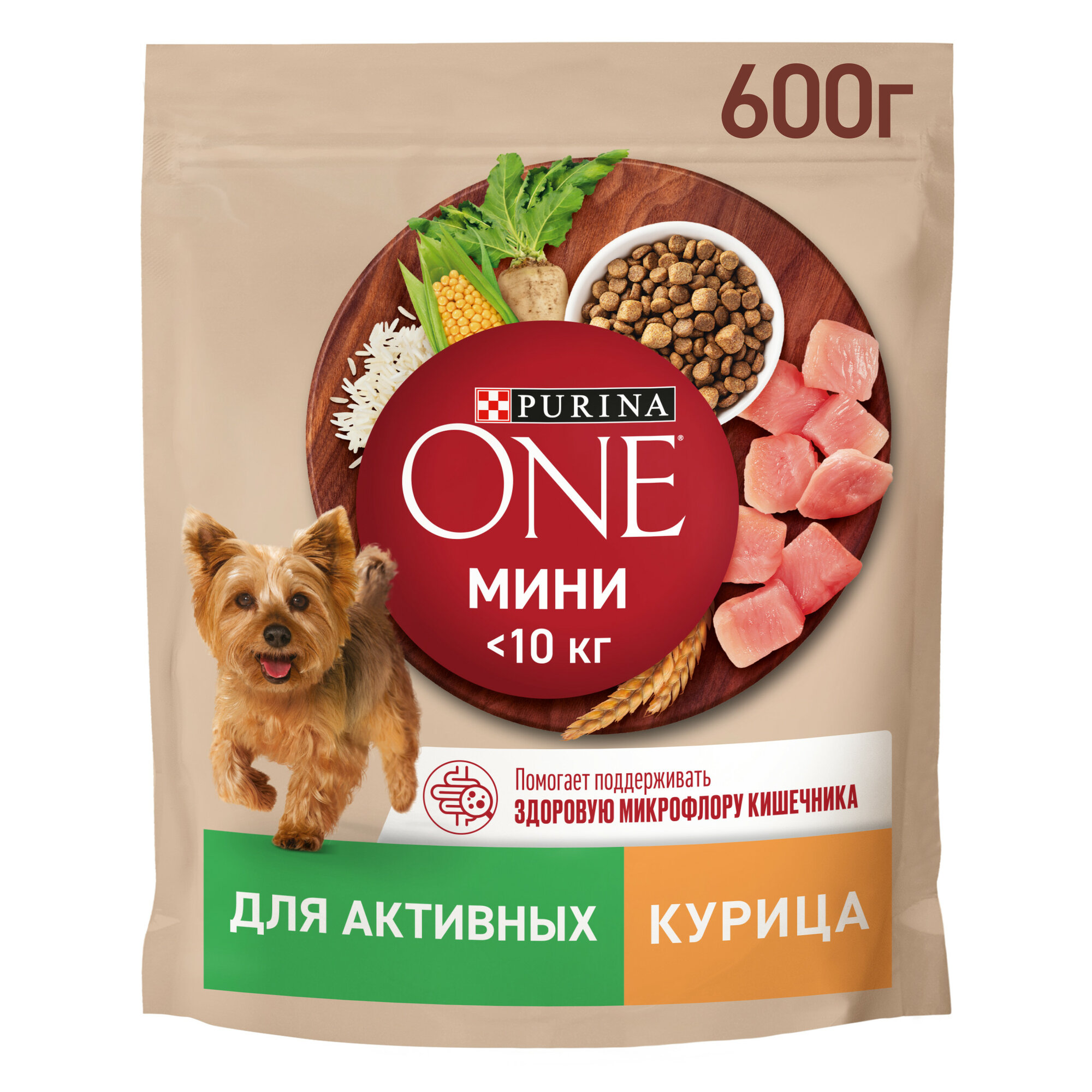 Сухой корм для собак Purina ONE МИНИ Активная высокое содержание курицы с рисом