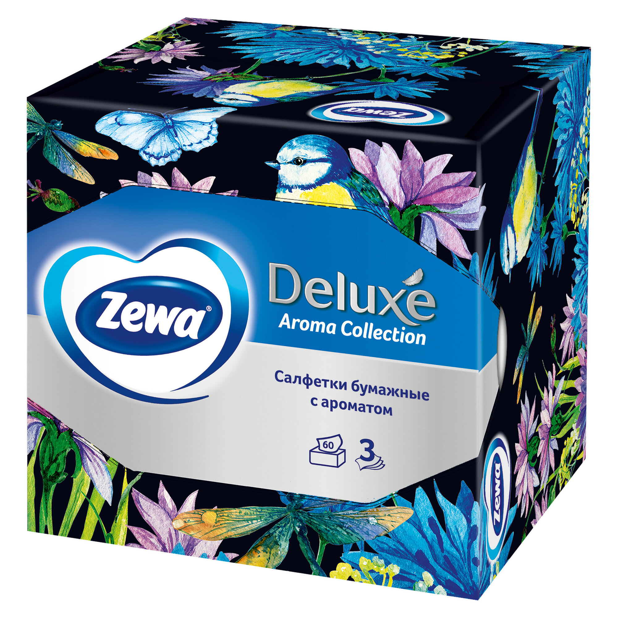 Салфетки Zewa Deluxe Aroma Collection, 60 листов, 1 пачка, зеленый