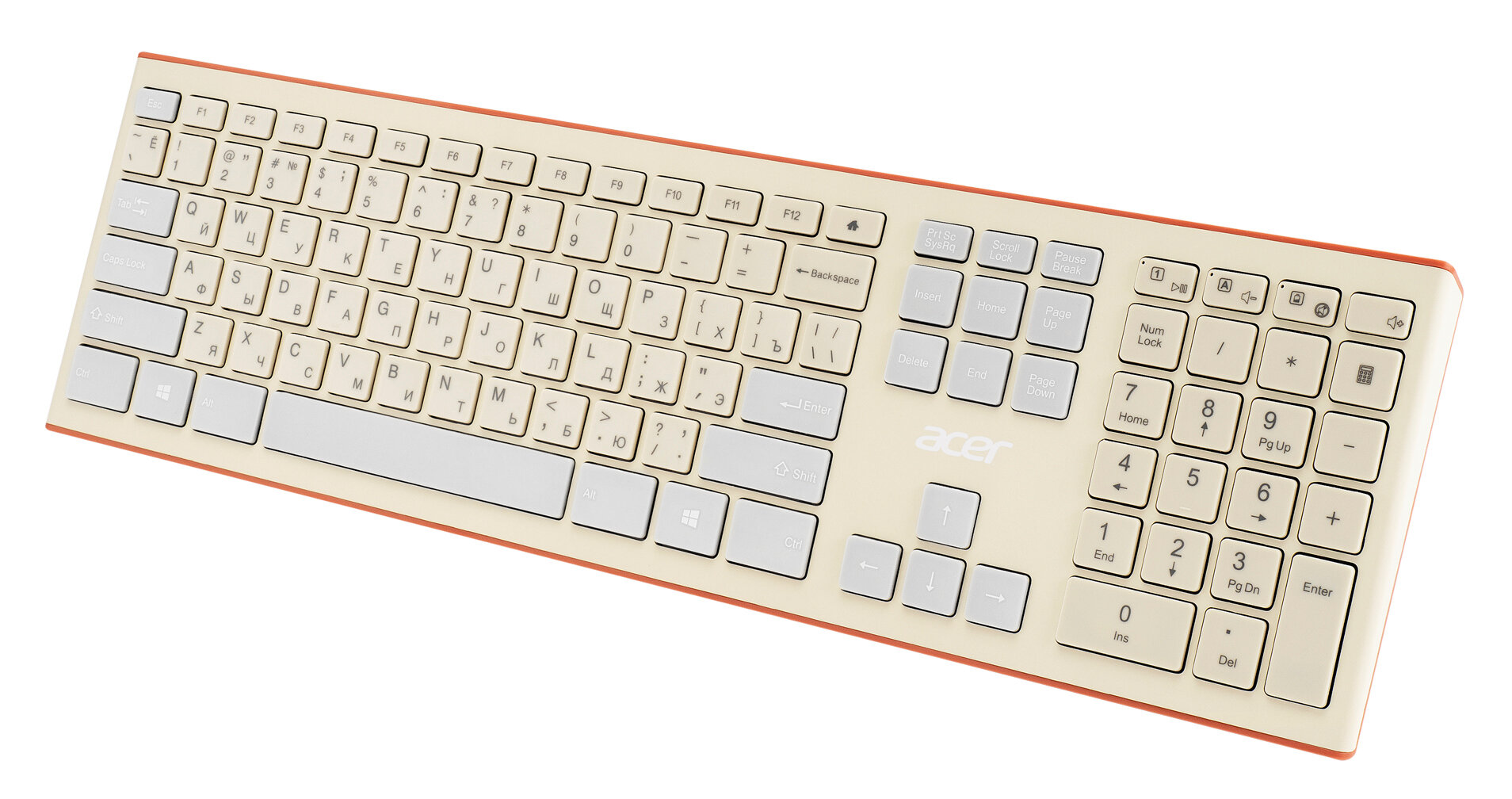 Комплект клавиатура+мышь Acer OCC200 бежевый/бежевый (zl accee004)