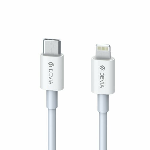 кабель devia gracious series magnetic charging usb to lightning cable 1m черный Кабель Devia Smart Series C-Lightning Cable 1m PD, белый