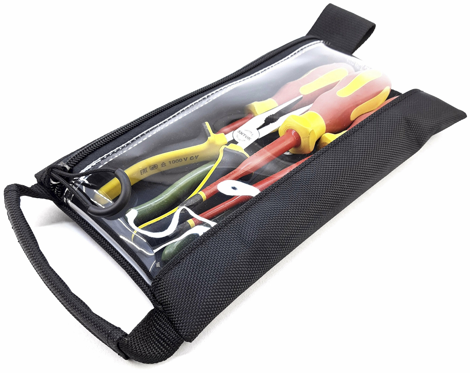 Сумка карман для инструментов Tool Pouch Small 26x15см с прозрачной стенкой