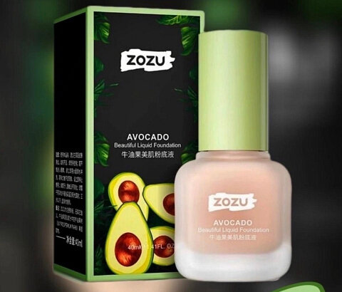 ZOZU Тональный крем для лица AVOCADO Beautiful Liquid Foundation (оттенок 01) 40 мл