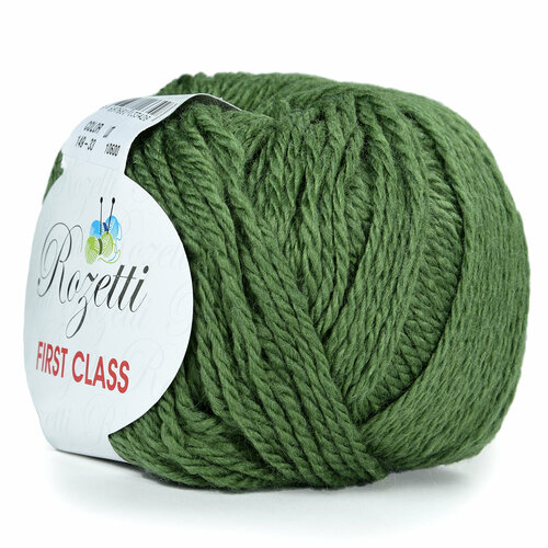 фото Пряжа rozetti first class. 50% мериносовая шерсть, 50% микрофибра, 50гр/115м, (149-33 хаки) 1 упаковка (10 мотков)