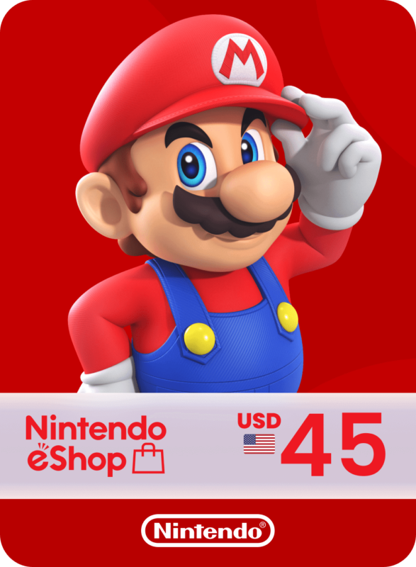Пополнение счета Nintendo eShop на 45 USD / Gift Card (США)