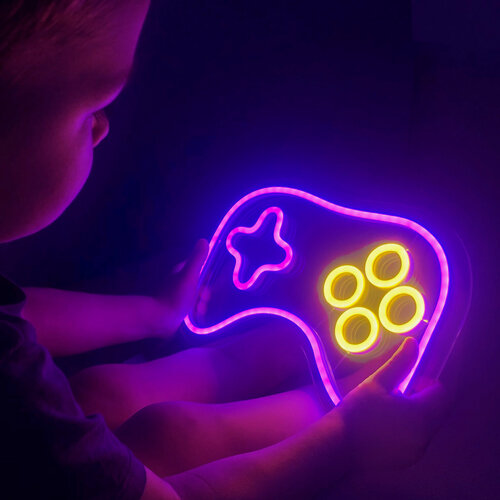 Изображение товара Неоновый светильник, неоновый светильник джойстик, 18x27 см. с диммером