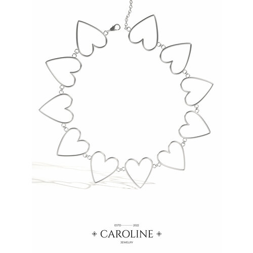 фото Чокер caroline jewelry, длина 38 см., серебряный