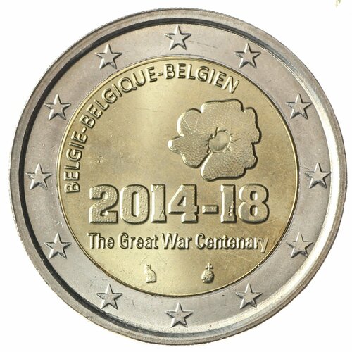 Бельгия 2 евро 2014 100 лет с начала Первой мировой войны канада 2 доллара 2014 75 лет с начала второй мировой войны