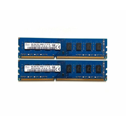 Модуль памяти SK hynix DDR3 4GB 1333Мгц 2Rx8 1.5v PC3-10600U DIMM 2шт