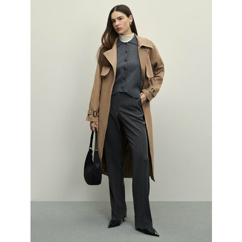 фото Брюки zarina, размер m (ru 46)/170, серый