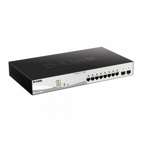 D-Link SMB Сетевое оборудование D-Link DGS-1210-10MPF3A PROJ Настраиваемый L2 коммутатор с 8 портами 101001000Base-T и 2 портами 1000Base-X SFP 8 портов PoE 8023afat PoE-бюджет 130 Вт 2348000₽