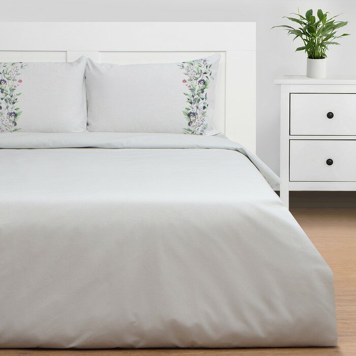 Постельное бельё дуэт «Этель» Flower strip (вид 2) поплин