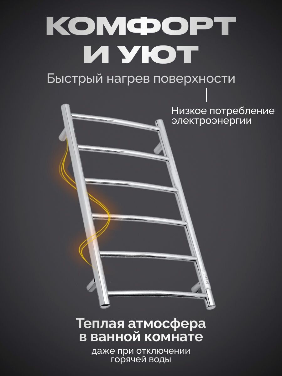 Полотенцесушитель электрический хром — фото 1