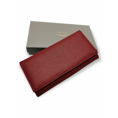 Кошелек POUCHMAN, фактура зернистая, красный