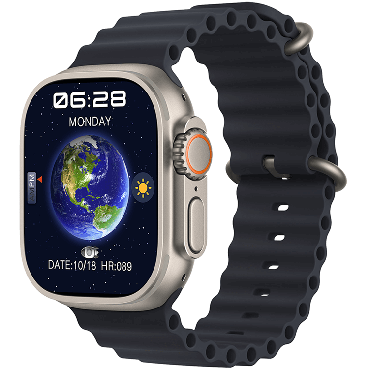 Умные смарт часы HK9 Ultra 2 Smart Watch, 49mm, iOS, Android, Bluetooth звонки, Уведомления, Шагомер, Серебро-Черный