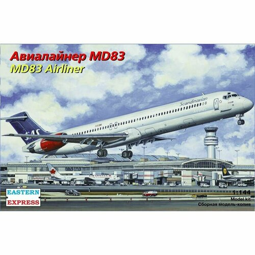 Сборная модель Авиалайнер MD-83, Восточный Экспресс, 1/144 metal aircraft model 20cm 1 400 mcdonnell douglas md 11 metal replica alloy material with landing gear collectible toys gift