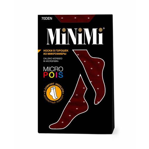 Носки MiNiMi, 70 den, размер 0 (UNI), бордовый, черный носки minimi 70 den размер 0 uni красный
