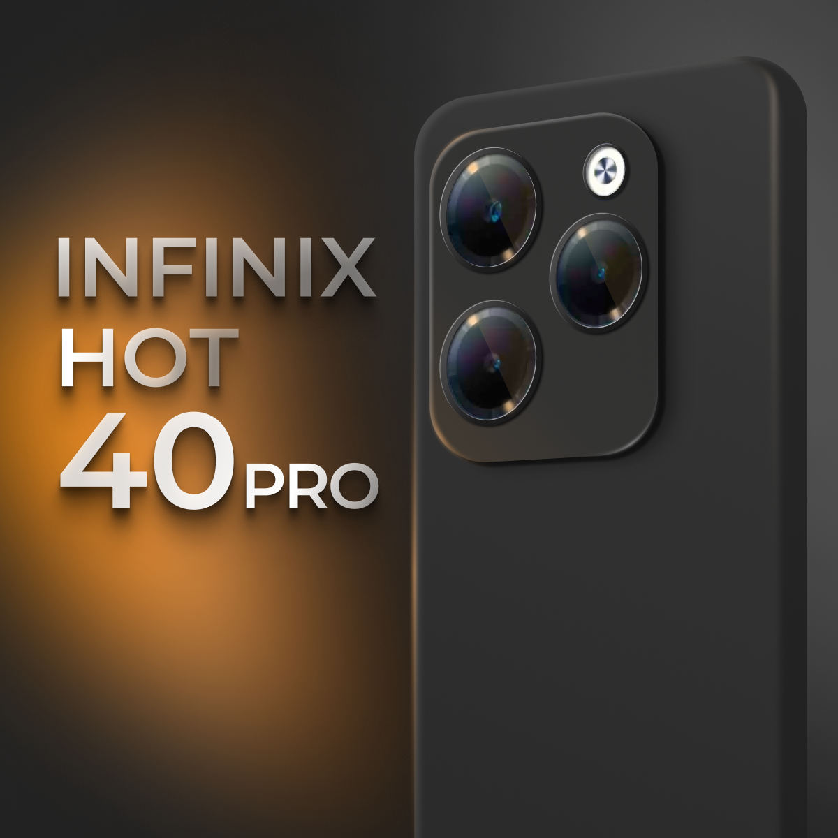 Черный чехол №80* для Infinix hot 40 pro / противоударный матовый black бампер клип-кейс с защитой камеры на Инфиникс хот 40 про