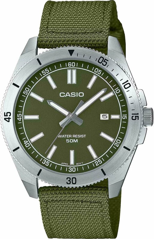 Наручные часы CASIO Collection MTP-B155C-3E, зеленый, серебряный