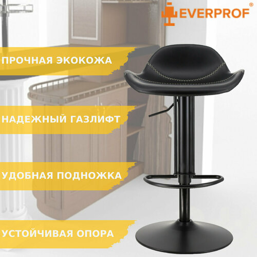Барный стул Everprof Glory Экокожа Черный