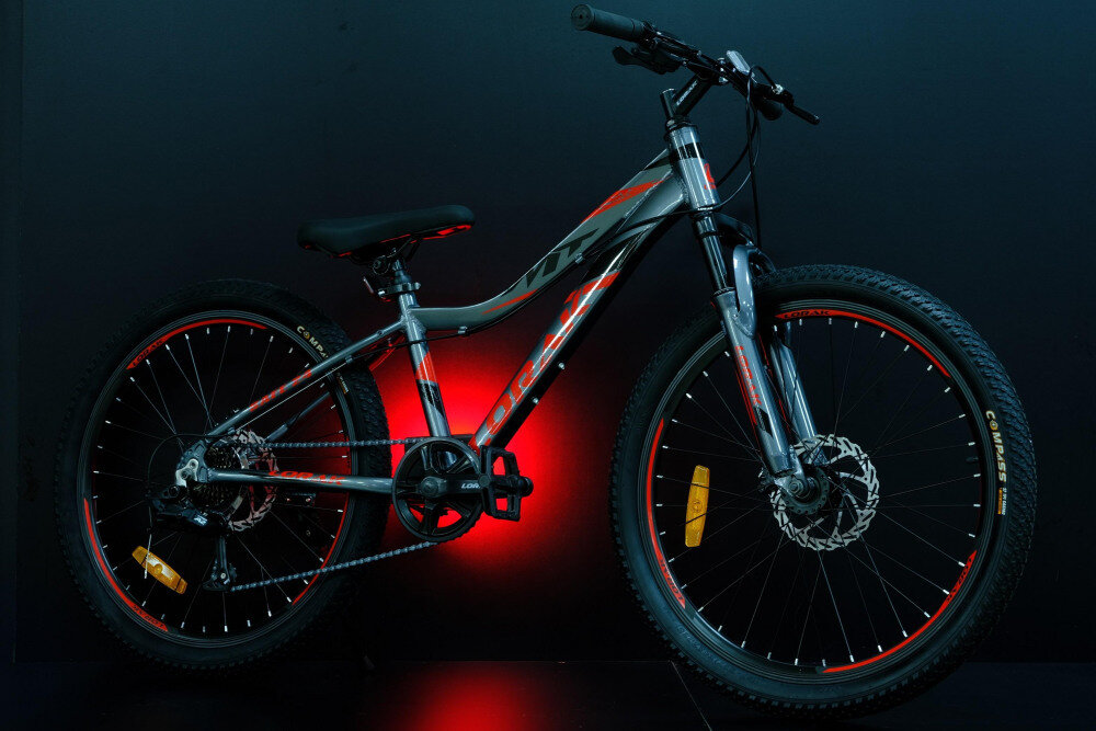 фото Велосипед LORAK Safe 24 Серый/Красный