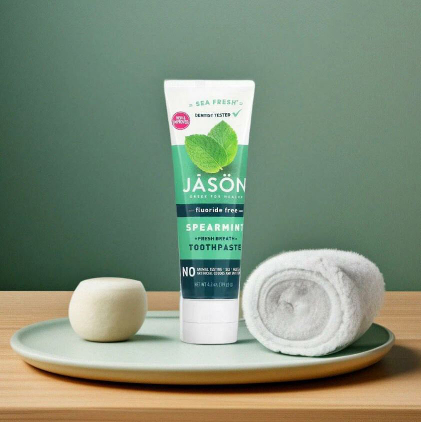 Зубная паста Jason Natural Sea Fresh для свежести дыхания, без фтора, мята, 119 гр