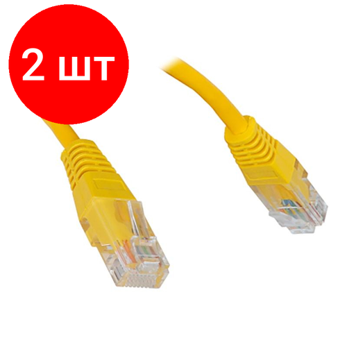 Комплект 2 штук, Патч-корд TWT UTP Cat.5e, залив колп, 7.0 м, желтый (TWT-45-45-7.0-YL) патч корд twt 7м twt 45 45 7 0 gn