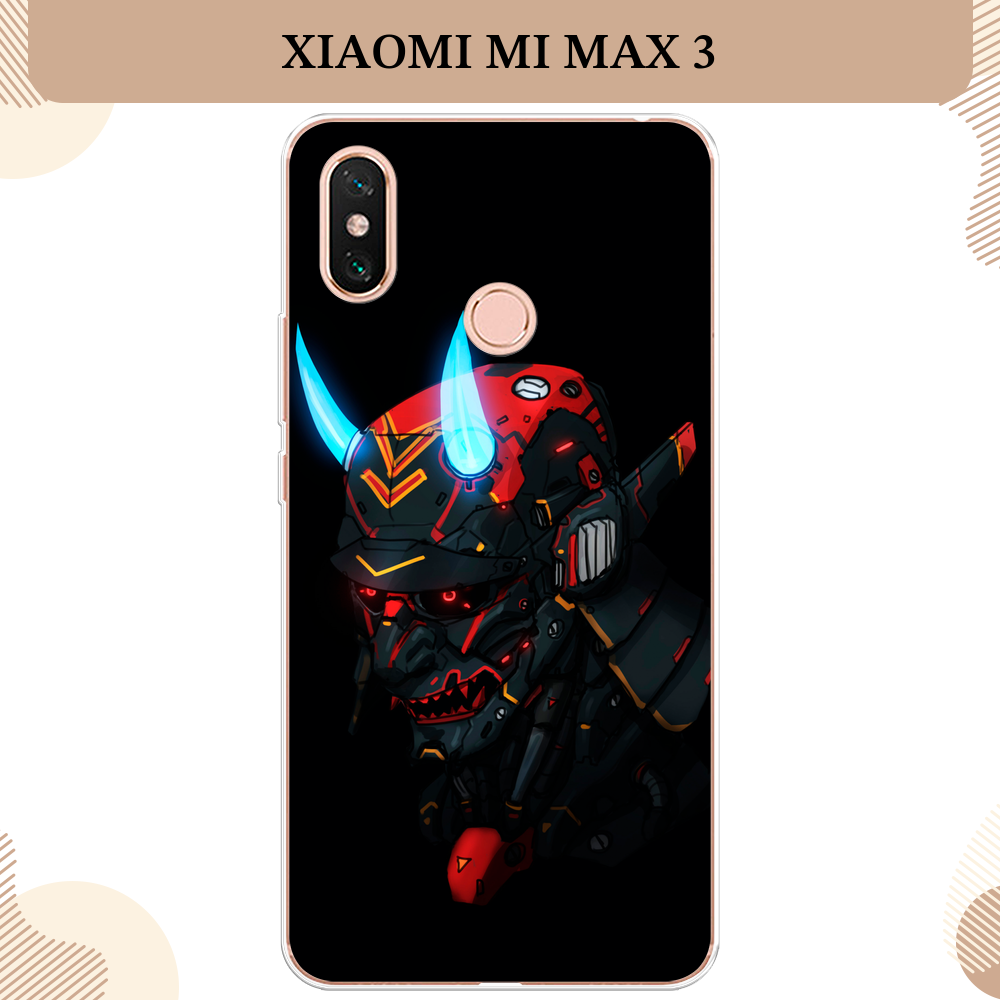 Силиконовый чехол "Неоновый самурай" на Xiaomi Mi Max 3 / Сяоми Mi Max 3