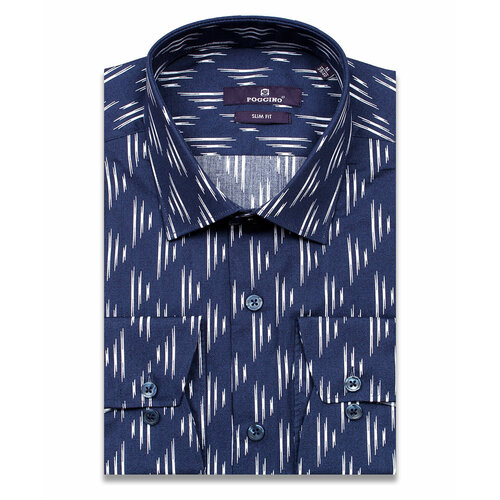 фото Рубашка poggino, размер xl (43-44 cm.), синий