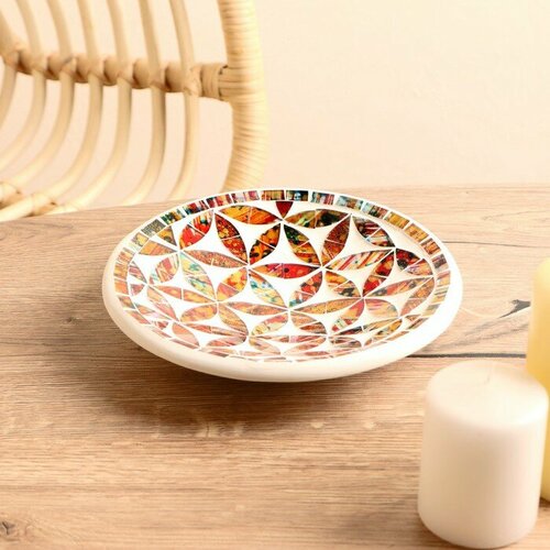 Тарелка декоративная 20х20х5 см керамика 1385₽