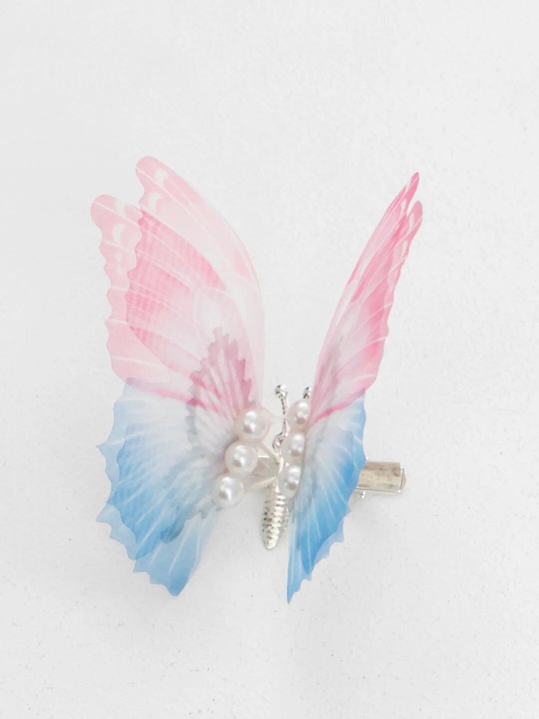 фото Заколка-зажим для девочек "Бабочка", красивый аксессуар для волос, модная прическа на утренник или вечернее мероприятие