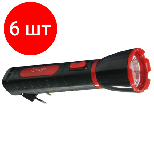 фото Комплект 6 штук, фонарь светодиодный аккум. космос ac103wled, 2 режима